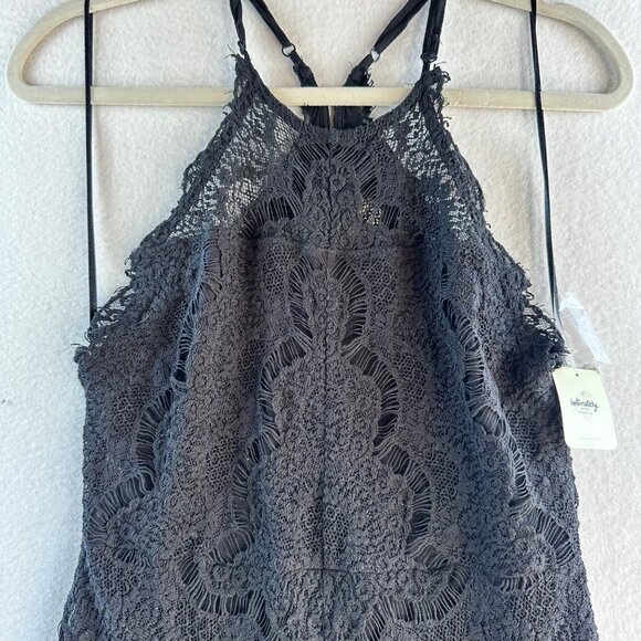 NWT Free People Intimately Dress Womens Small Black Lace Goth Chic Fairy Grunge - Picture 3 of 12
